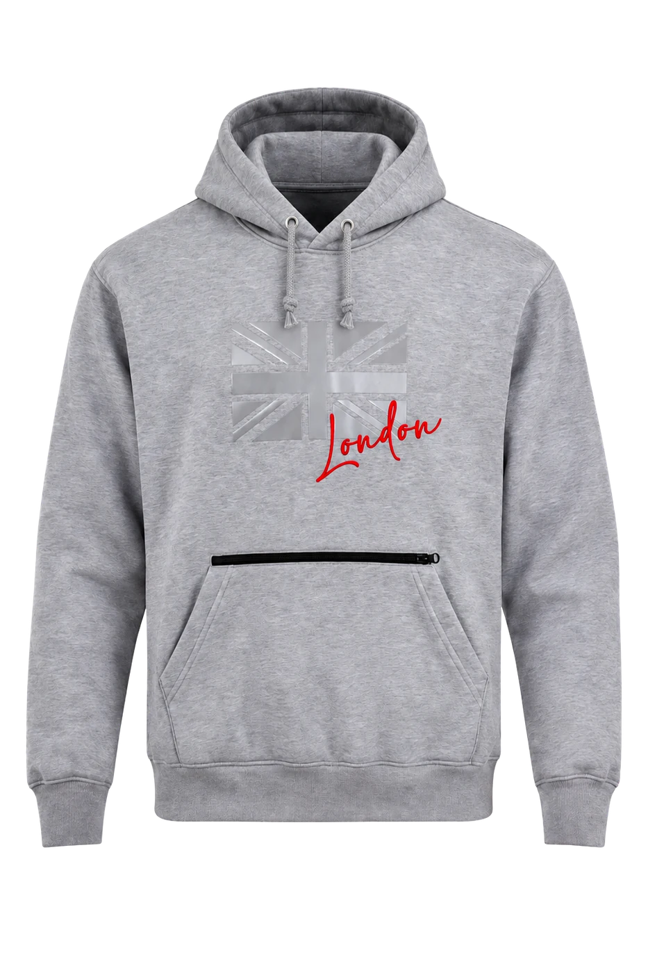 Hoodie gris London Silver